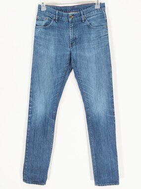 Raleigh Denim Martin Slim Tapered Blue Jeans 30x33 Stretch, Zip Fly, Made In USA